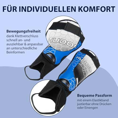 HUDORA Schienbeinschützer mit Knöchelschutz - bequeme Schienbeinschoner mit Schaumstoff - Fußball Schienbeinschutz mit Knöchelprotektoren… – Ansicht 4