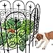 Amagabeli Dekorativer Metall Gartenzaun 8 Stück, 81cm(H) x 328cm(L), Steckzaun für Beete, Hunde & Teiche, Rostfrei Wetterfest, Einfache Montage, Gartenzäune Zaunelemente
