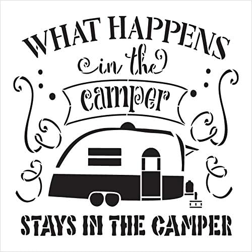 Miniatura 4 de StudioR12 - Plantilla de madera para decoración del hogar, para manualidades, camping, aventura, decoración del hogar, manualidades, pintura, varios