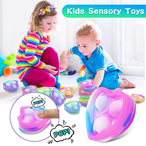 image for ONKULL® Pop Fidget Toys Its Party Favors Toys, 30 Pcs Pop Keychain fo