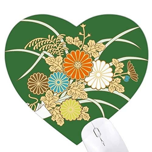 Tapis de souris fleur jaune d'automne style japonais aux finitions premium