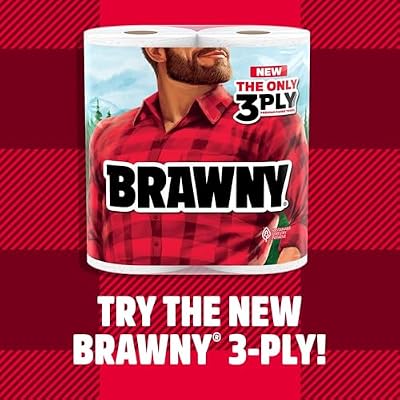 Brawny Tear-A-Square Paper Towels, 16 Double Rolls  32 Regular Rolls
