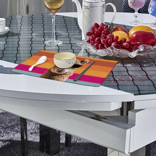 Lot de 6 sets de table de cuisine durables et résistants - 5