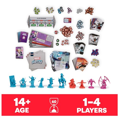 Image of Spin Master Games, Marvel United: Spider-Geddon, Strategy Board Game, Collectible Spider Man Figurines, for Fans of Marvel Rivals & Action Movie Toys, 1-4 Players, for Ages 14 & Up (Pack of 4)