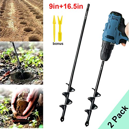 Garden Auger Drill Bit Garden Auger Spiral Drill Bit Rapid Planter for 3/8”