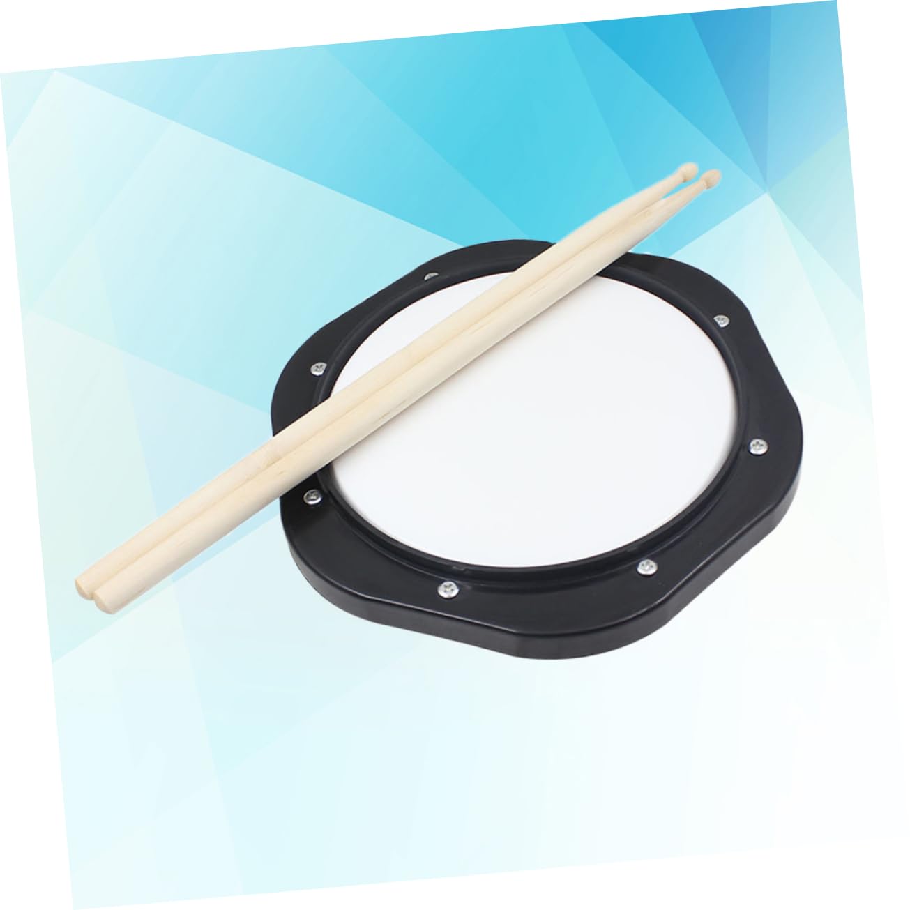Pad de Práctica de Batería de 10 Pulgadas Negro, Juego Tradicional | Plástico, Gran Elasticidad y Atenuación Sonora, Incluye 2 Baquetas y Bolsa Negra de Almacenamiento
