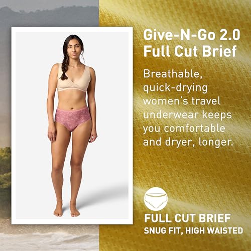 Image of ExOfficio Women's Give-N-Go 2.0 Full Cut Brief - Breathable Durable Easy Care Travel Underwear