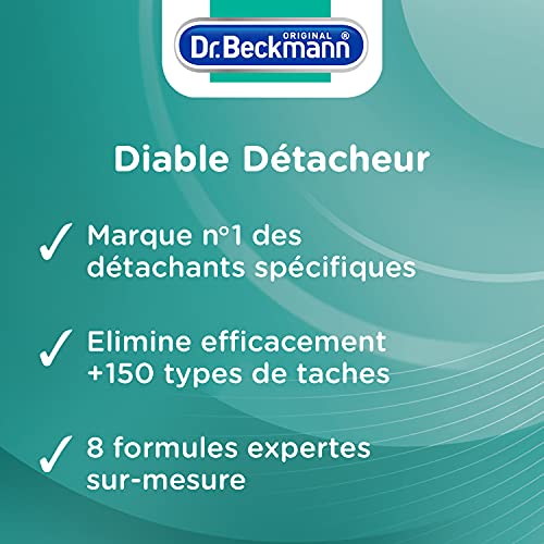 Dr. Beckmann - Liquide, Diable Détacheur Stylos & Encre 50 ml - Détachant spécifique Non parfumé pour taches de feutre, fluo, crayon - Solvants spéciaux pour couleurs - x3