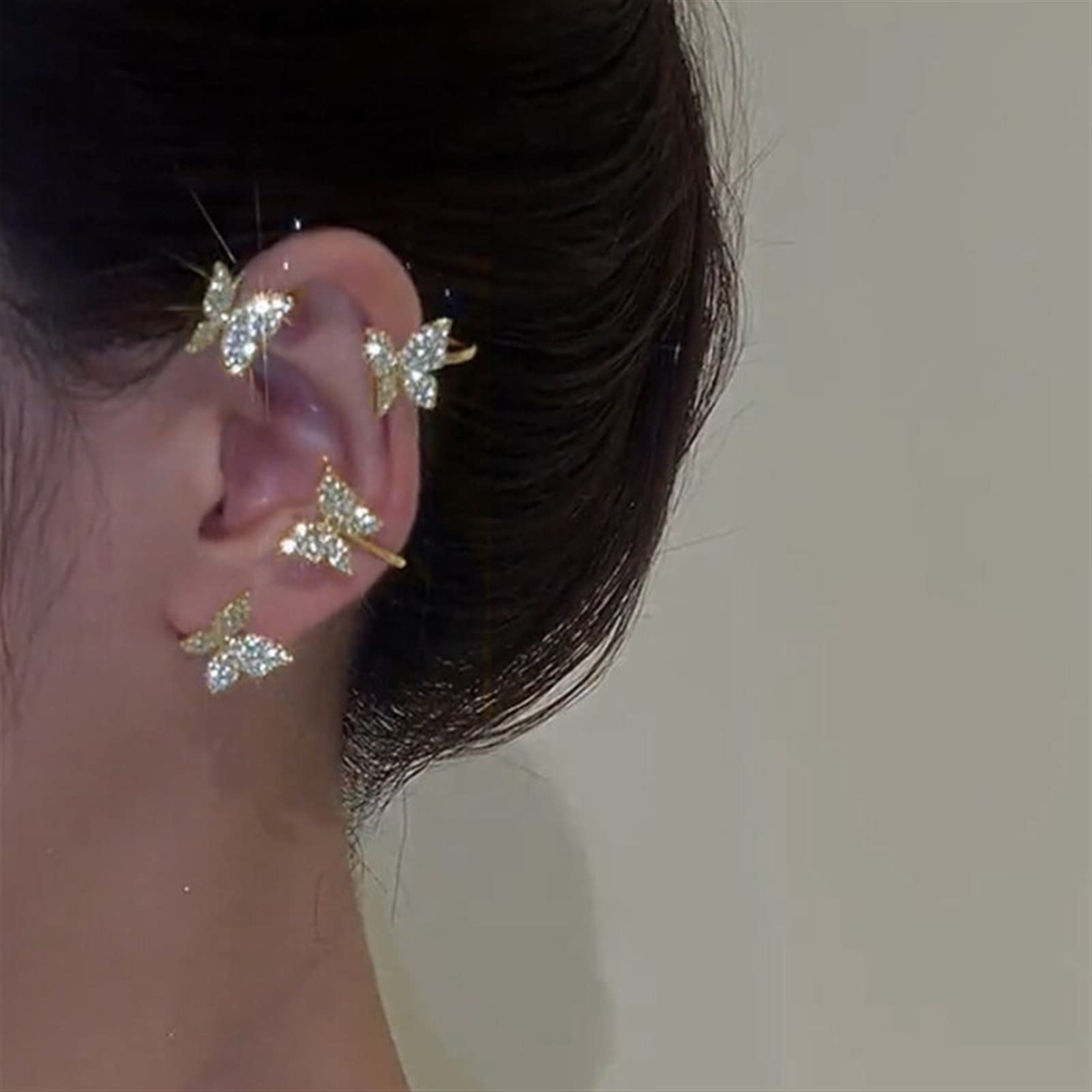 Amazon.co.jp: 女性のファッションラップイヤーカフイヤリング花嫁の