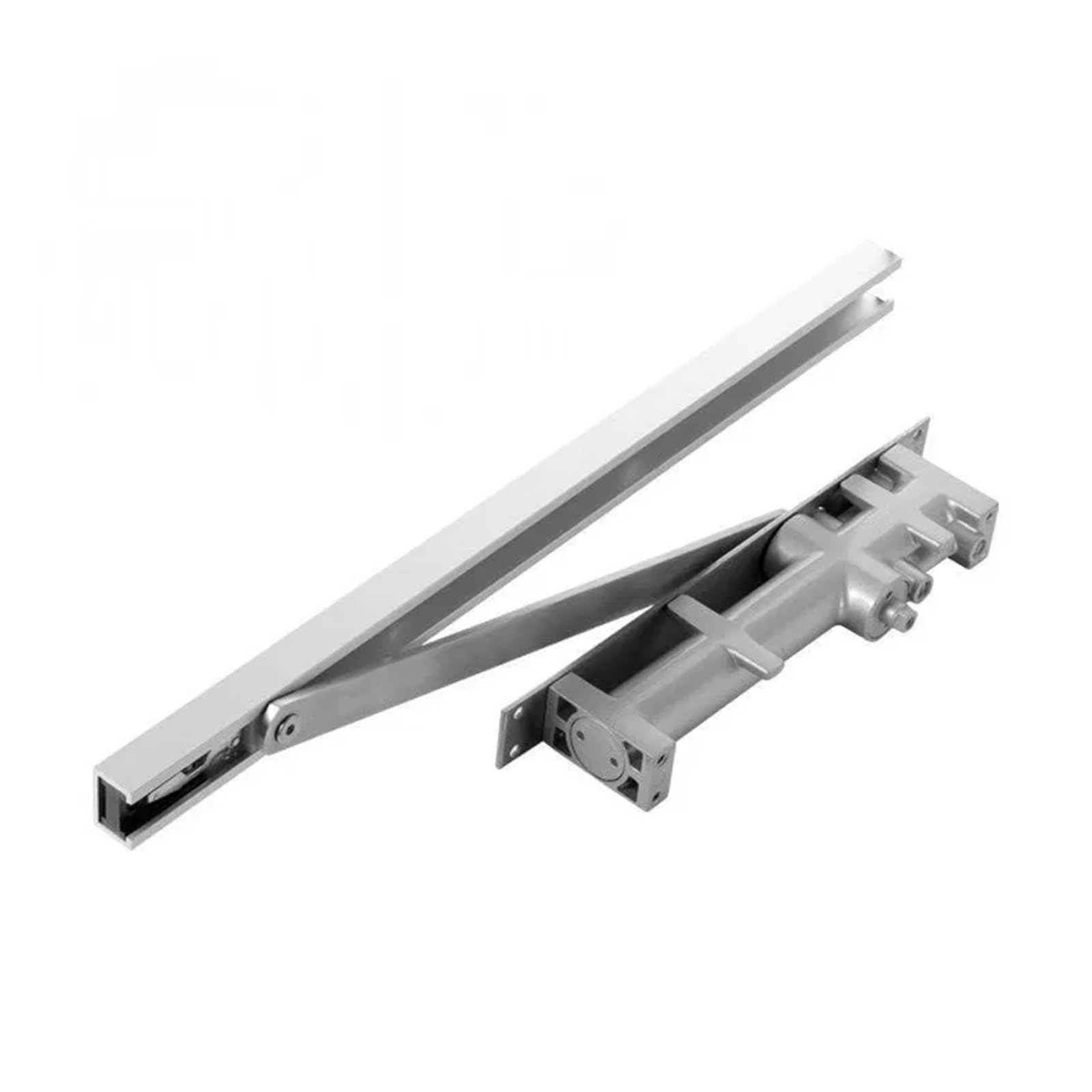 Chiudiporta automatico con buffer idraulico, velocità regolabile | Ferramenta di chiusura stabile for interni domestici e commerciali(Drawing the silver)