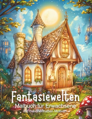 Fantasiewelten Malbuch für Erwachsene mit märchenhaften Motiven