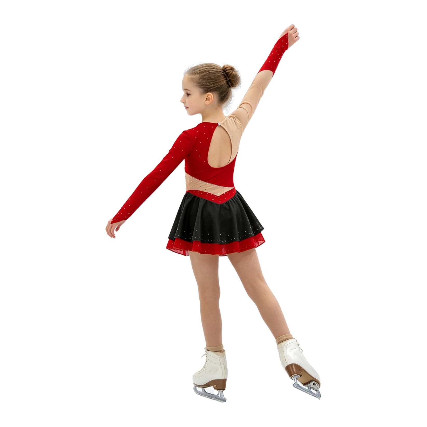 TTAO Bambina Vestito da Pattinaggio Ballo per per Ragazze Danza Ballerina
