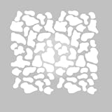 Set of 64 Vinyl Wall Art Decal - Cow Pattern - Cows Spots Adhesive Stickers Animal Design for Girls Bedroom Home Office Living Room Classroom Apartment Decor &lpar;White&rpar;