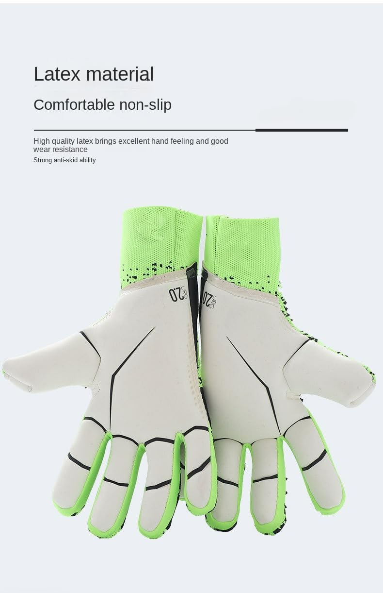 PLBSE Histarstore5 Soccer Goalkeeper Gloves Goalie Training Gloves Strong Grip Anti-Slip and Breathable for Adults and Children (Orange,9)