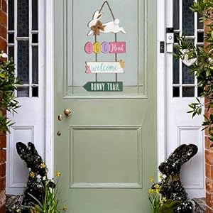 Easter Decorations Door Hanger, 4Pcs Rustic Wooden Easter Bunny Welcome Sign Egg Hunt Easter Decor, Easter Hanging Door Decorations for Wall Home Indoor Outdoor Spring Decor Supplies Easter Decorations Door Hanger 4Pcs Rustic Wooden Easter Bunny Welcome Sign Egg Hunt Easter Decor Easter Hanging Door Decorations for Wall Home Indoor Outdoor Spring Decor Supplies