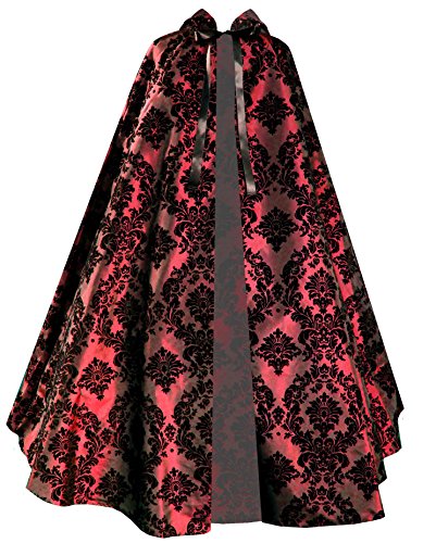 Image of Victorian Vagabond Historical Steampunk Gothic Renaissance Cape Cloak Burgundy