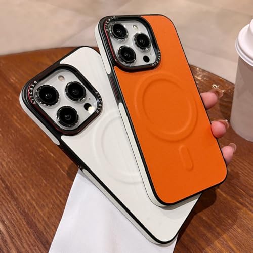 Couverture souple magnétique mate iPhone 14 Pro Max cuir