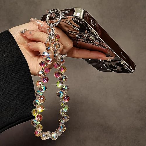 Llavero de pulsera anticaída con cuentas de cristal 3