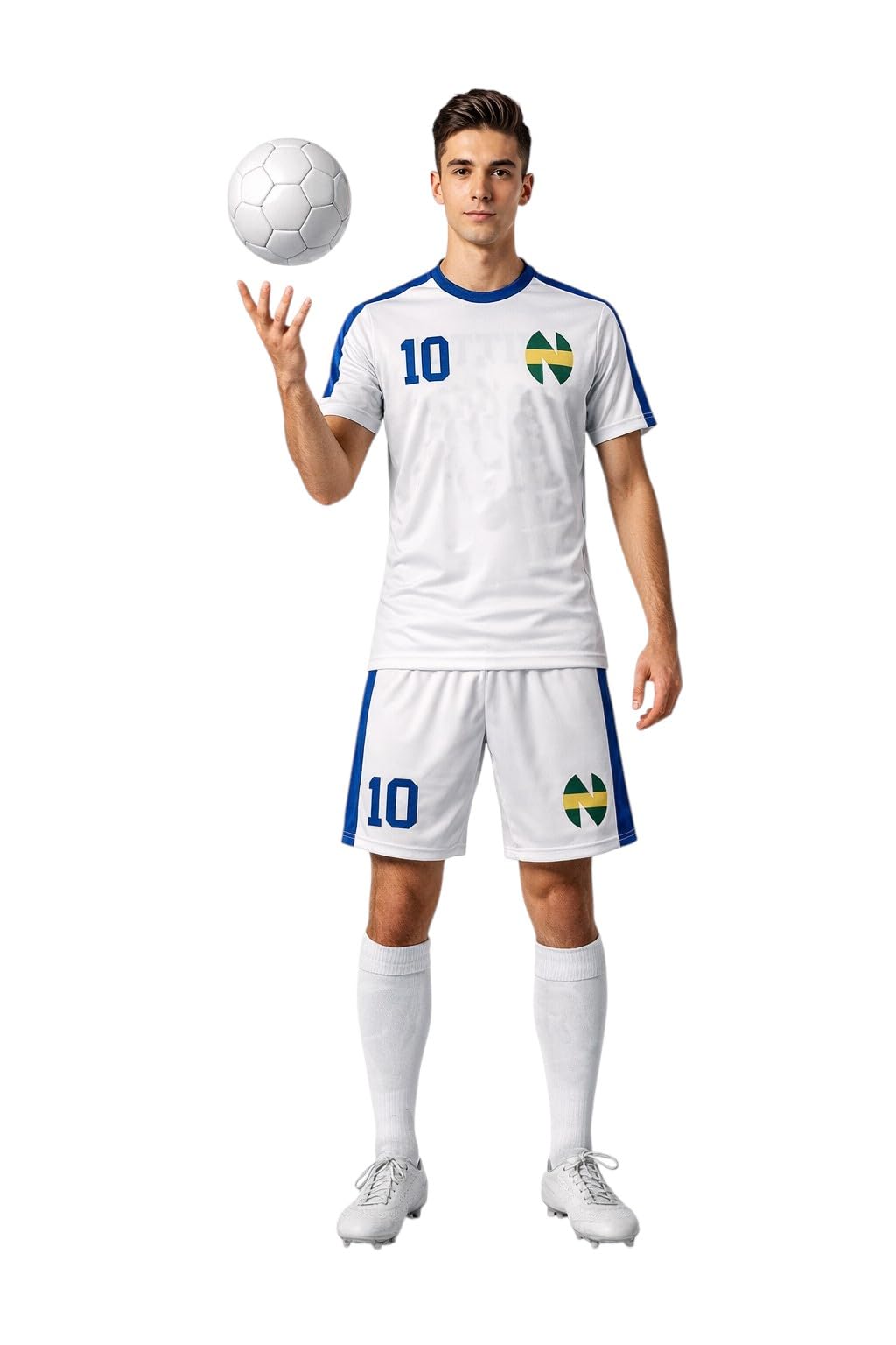 Camiseta y pantalón corto de fútbol New Team, Hutton Captain Oliver, dibujos animados años 80-90. Tejido deportivo ligero y transpirable