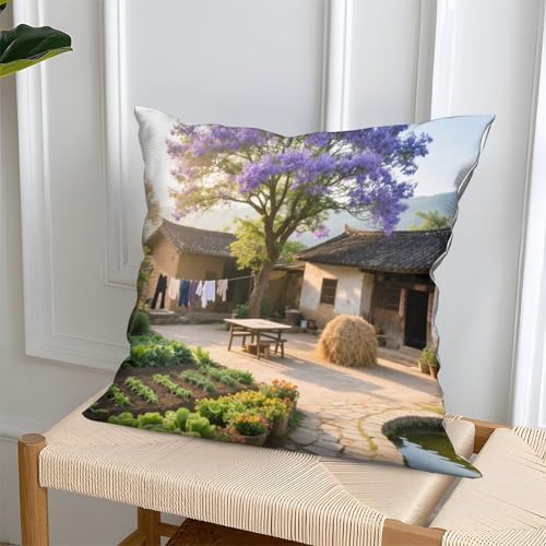 Taies de coussin décoratives 40x40 salon design campagne chic maison - 6