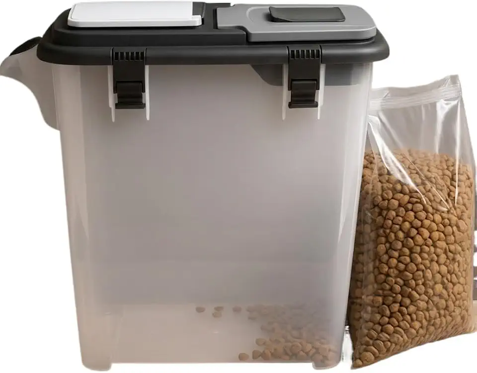 Porta Ração 15kg para Cães e Gatos – Recipiente Ultra Resistente com Vedação Completa + Pá Dosadora