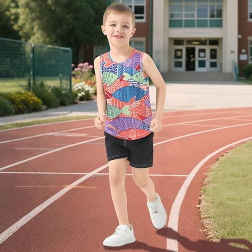 Baby Boys Tank Tops Quick Dry Kids Boy Sleeveless Vest Sports Outdoor Breathable Outfit 5