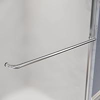 Vista 40 de SUNNY SHOWER B020, puertas de regadera deslizantes sin marco (56 - 60 x 72 pulgadas), cristal de 1/4 pulgada, acabado cromo