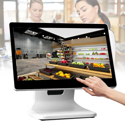 SAIYERUS Terminal POS para pequeñas Empresas, Punto de Venta Caja registradora con Windows-10 Professional, Pantalla táctil de 15,6', 4 GB de RAM, SSD de 64 GB, 1920 x 1080 píxeles (Solo Hardware)