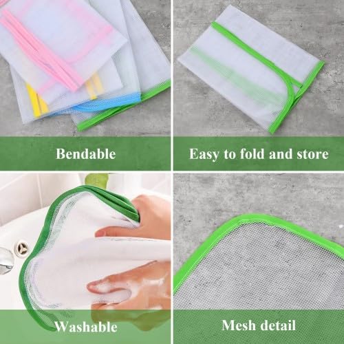 Dokeno 4 Pezzi Panno per Stirare, 40 * 60cm Panno da Stiro a Rete Resistente al Calore Tappetino da Stiro Resistente al Calore per Evitare Danni da Stiratura e lucentezza agli Indumenti Vestiti