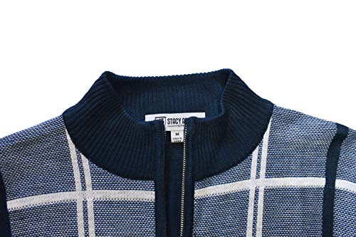 STACY ADAMS Men's Sweater, Double Windowpane Design2