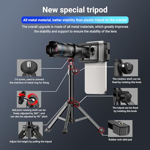 APEXEL 28X Telephoto Lens Kit for Smartphone, Magnification