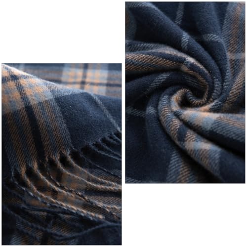 SIWEN Fall Winter Scarfs,Soft Warm Scarves Shawls Wraps,Plaid Tassel Casual Tassel Scarf Gifts4