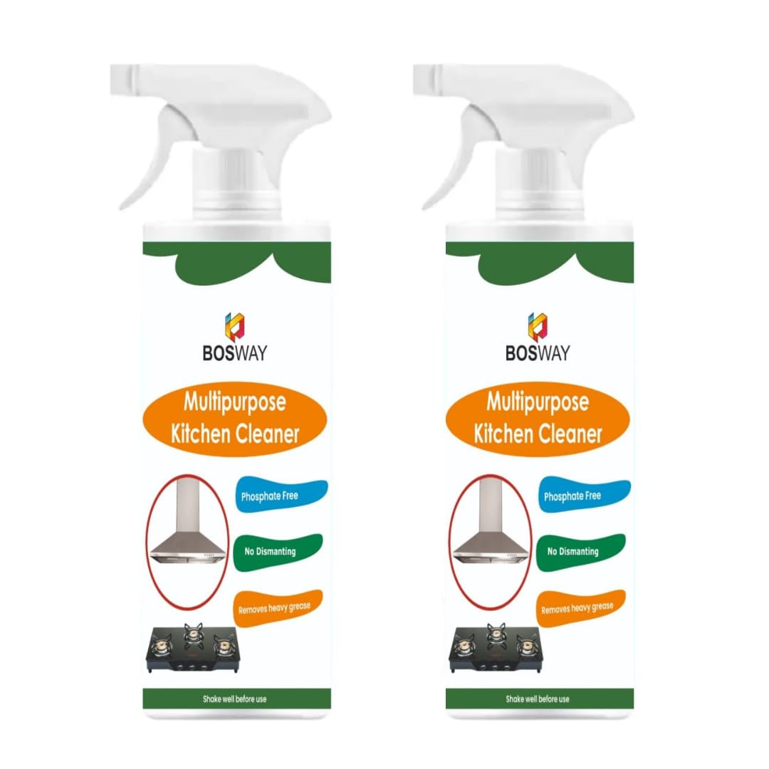 BosWay kitchen cleaner Liquid Spray |Pack of 2| for Chimney, Grease, Oil, Stain Multipurpose Kitchen Cleaner-900ml (B0CQXXHQCJ) Amazon Price History, Amazon Price Tracker