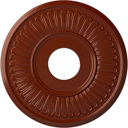 Image of Ekena Millwork CM15BEFIF 15 3 /4 inchOD x 3 7 /8 inchID x 3 /4 inchP Berkshire Ceiling Medallion, FireBrick