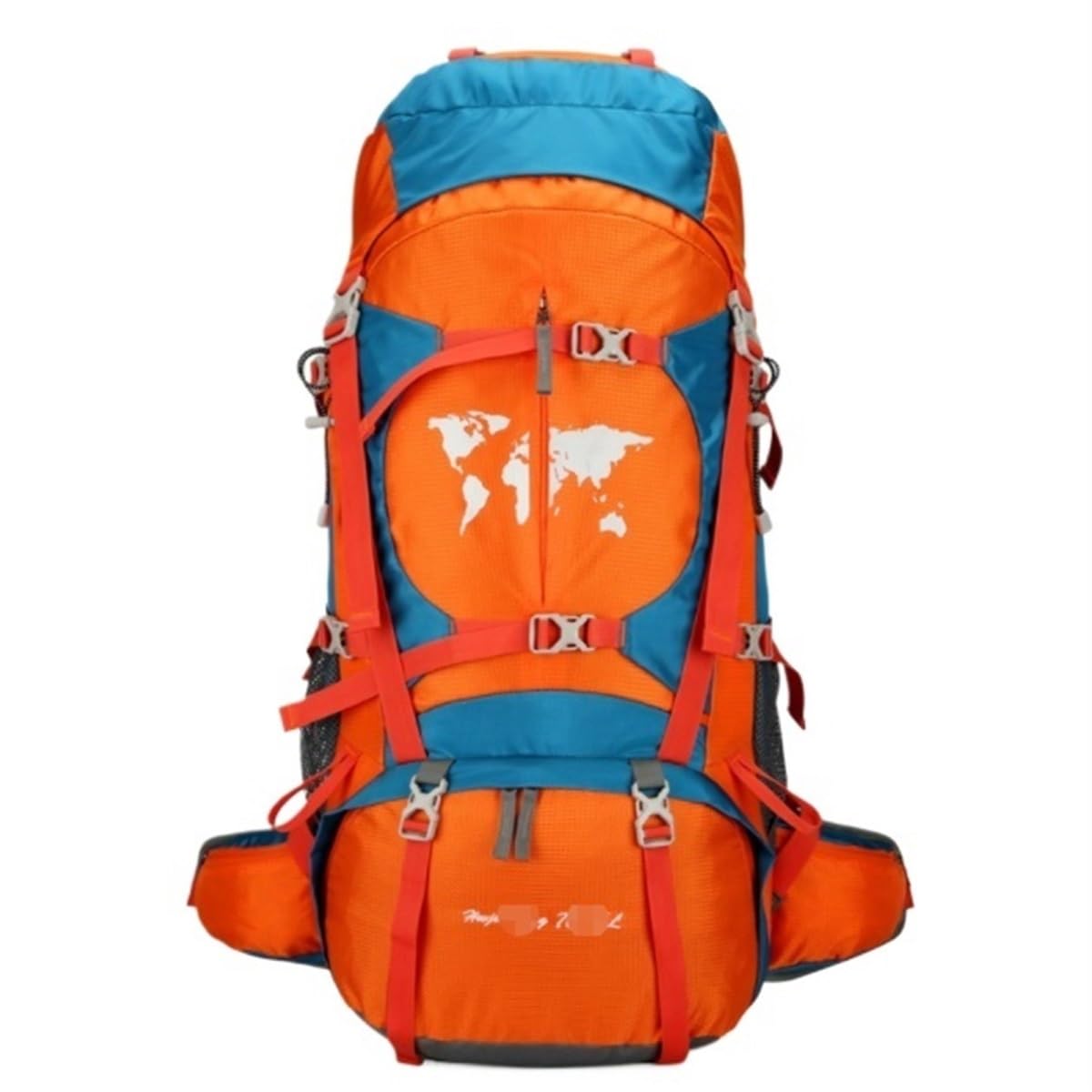 Plecak Podróżny Kemping Duża Pojemność Plecaka Górskiego, Plecaka Kempingowego, Wodoodpornego, Podróżnego Plecak Trekkingowy(Oranje)