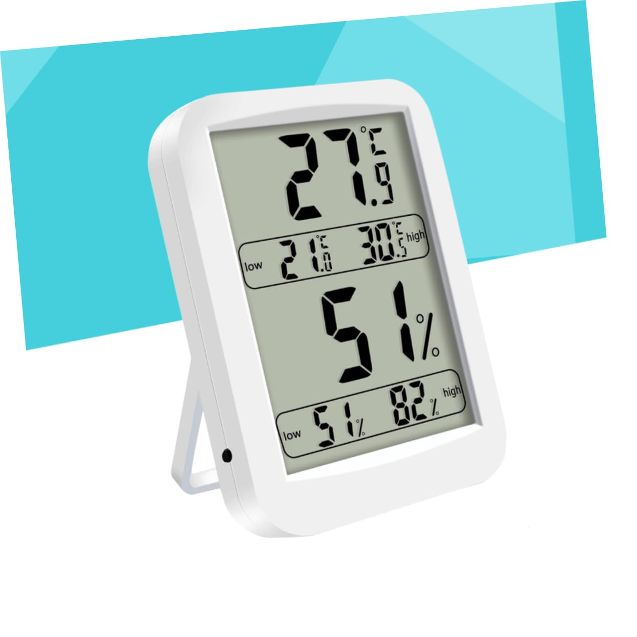 Thermomètre Intérieur Numérique Grand Écran pour Maison et Bureau, Blanc