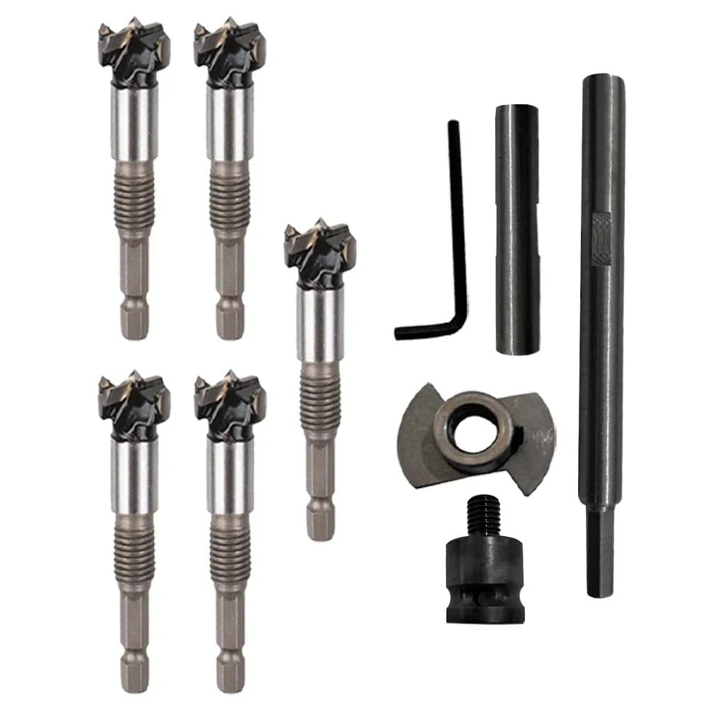 Juego de brocas de 10 Uds., juego de brocas for madera, brocas for sierra perforadora, juego de brocas de carpintería, herramientas eléctricas