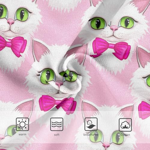 Joisal Toddler Underwear Floral 2t Cotton Panties for Girl Bright Kids Undies Briefs Cute Cats Green Eyes Pink3