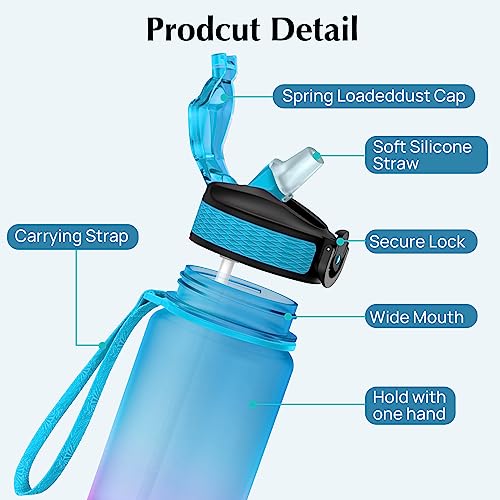 EYQ-32-oz-Water-Bottle-with-Time-Marker-Carry-Strap-Leak-Proof-Tritan-BPA-Free-Ensure-You-Drink-Enough-Water-for-Fitness-Gym-Camping-Outdoor-Sports