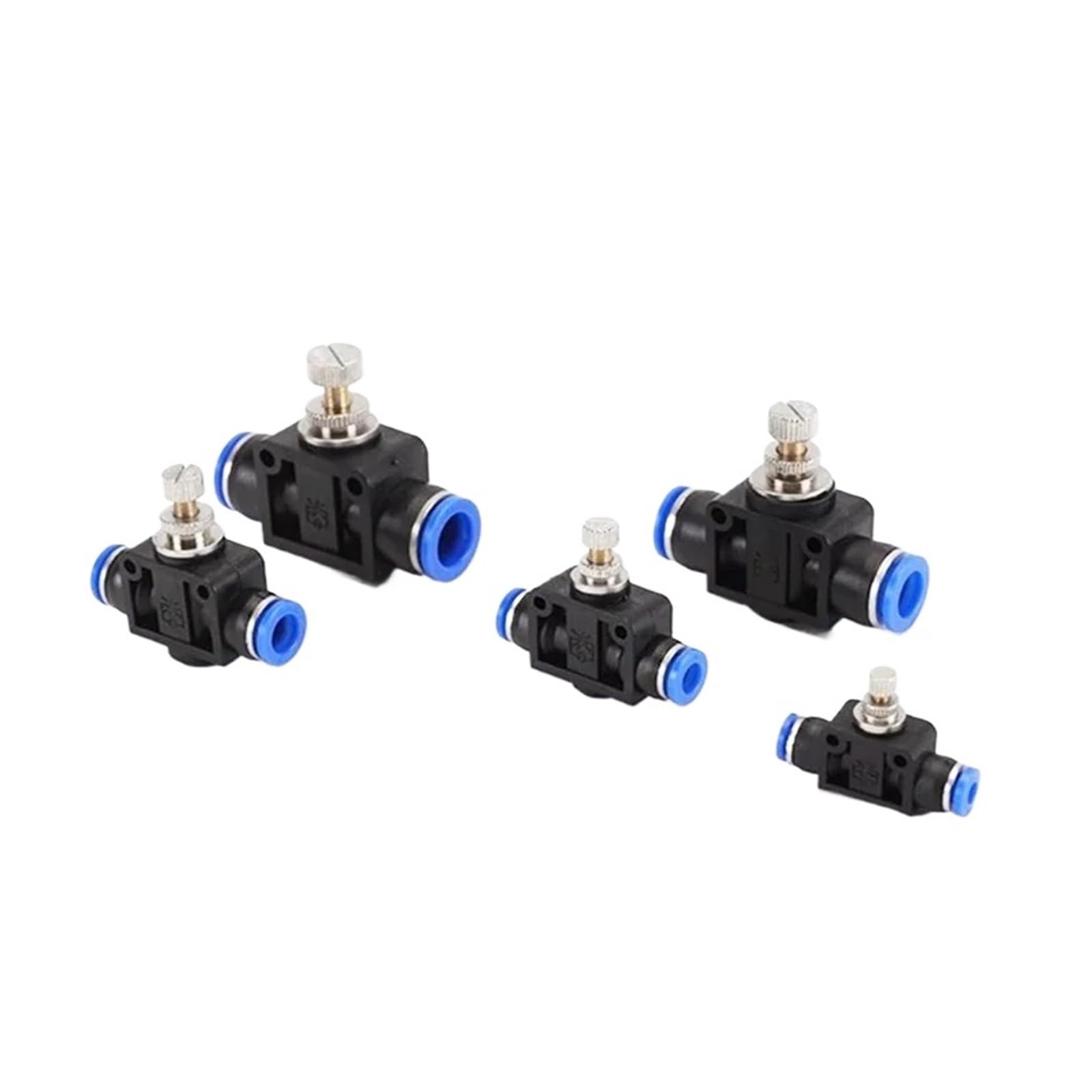 DeVow 2PCS SA Throttle Valve - 4-12mm Air/Water Flow Control, Pneumatic Push in Fittings