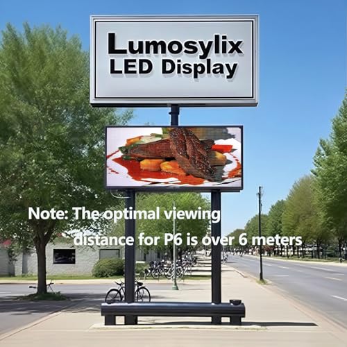 Image of P6 Programmable LED Sign Supports Text /Image /Video, 40 inchx17 inch Outdoor Scrolling LED Digital Display for Business, IP65 Waterproof Electronic Message Board with WiFi & USB Control