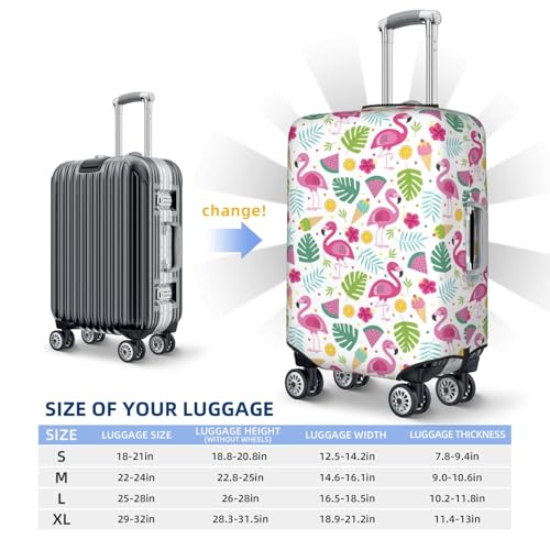 Travel Luggage Cover Protector - Cute Flamingo C Anti-Scratch Suitcase Covers Fits 18-32 Inch Luggage2