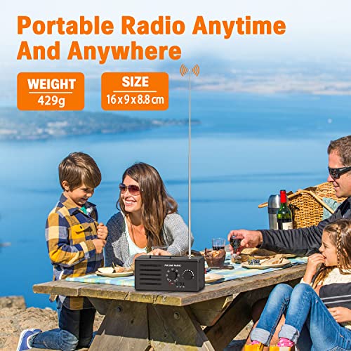 Transistorradio AM FM – Tragbares Radio mit bestem Empfang, eingebautem Lautsprecher, Kopfhöreranschluss, unterstützt… - Image 8