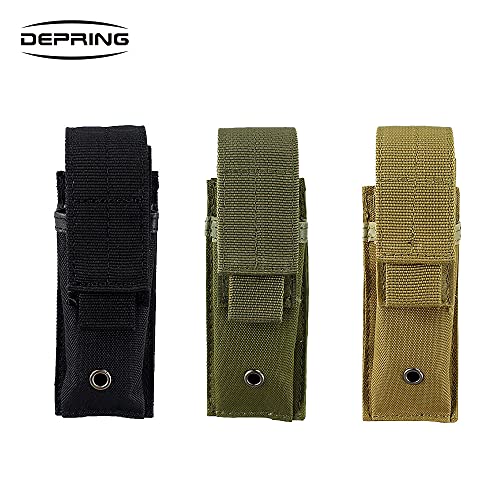 Depring Single Pistol Mag Pouch Molle Tactical Edc Emt Tool Organizer Holder (Black) #TOP6