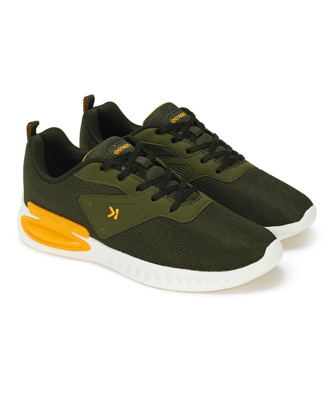 PARAGON KE1223G Mens Olive Green Sports Shoes | Stylish Design, Comfortable Cushioned Insole, Lace up and Sturdy Grip | Ideal for Daily Runs, Walking, Gym and Sports (B0CJRBPXP5) Amazon Price History, Amazon Price Tracker
