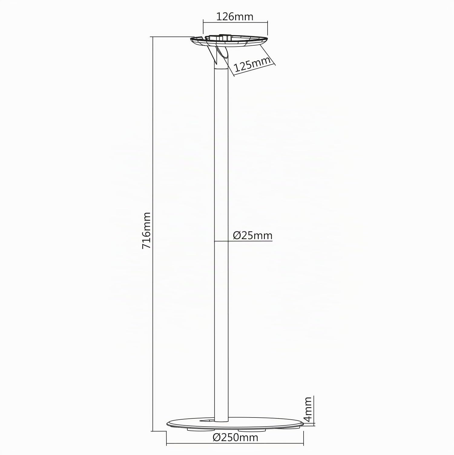 Maclean MC-841 Pied d'enceinte pour Sonos One et Play avec Support de Gestion des câbles (1 pièce)