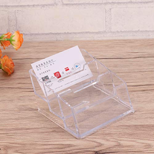 NUOBESTY Porta-cartões de visita para mesa transparente de acrílico, organizador de cartões de visit