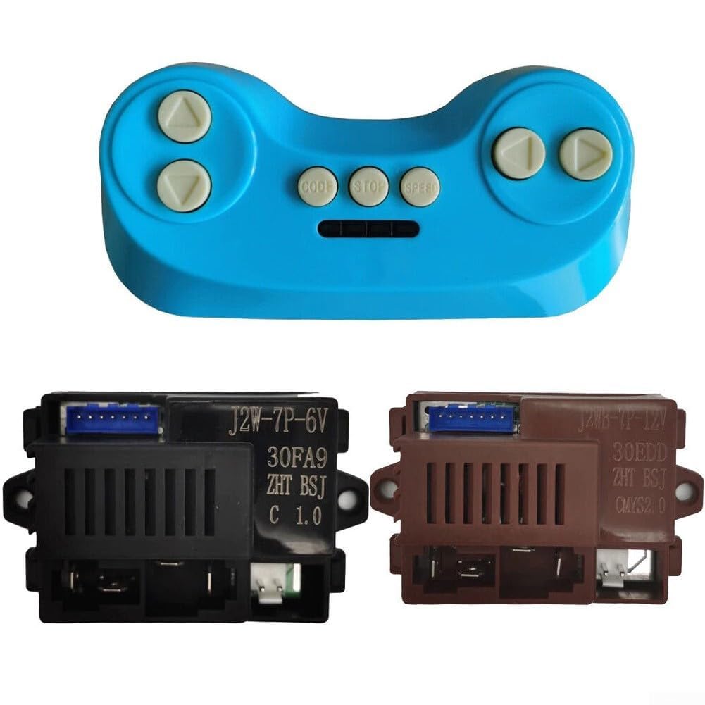 BEYOEE Children's Electric Car Remote Control Receiver J2W-7P-6V J2WB-7P 12V 2.4G Controller with Slow Start Function for Ride-On Toys,J2W-7P-6V