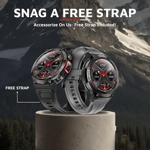 Image of Cult Ranger XR1-1.43 inch AMOLED Display,Outdoor Rugged Smartwatch for Men, Bluetooth Calling, 8 Days Battery, Continous Heart Rate,100+ Sports Mode, Live Cricket Score, Built-in Flashlight, Free Strap