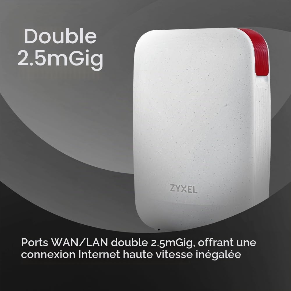 Zyxel USGLITE60AX Pare-feu WiFi 6 AX6000 | 5 Utilisateurs | Pack Elite 1 an | 2 Gbps Pare-feu, Double WAN, 2x Ports Multi-Gig 2.5G, IPS et Anti-Malware, Gestion Nebula Cloud, Filtrage Web Inclus